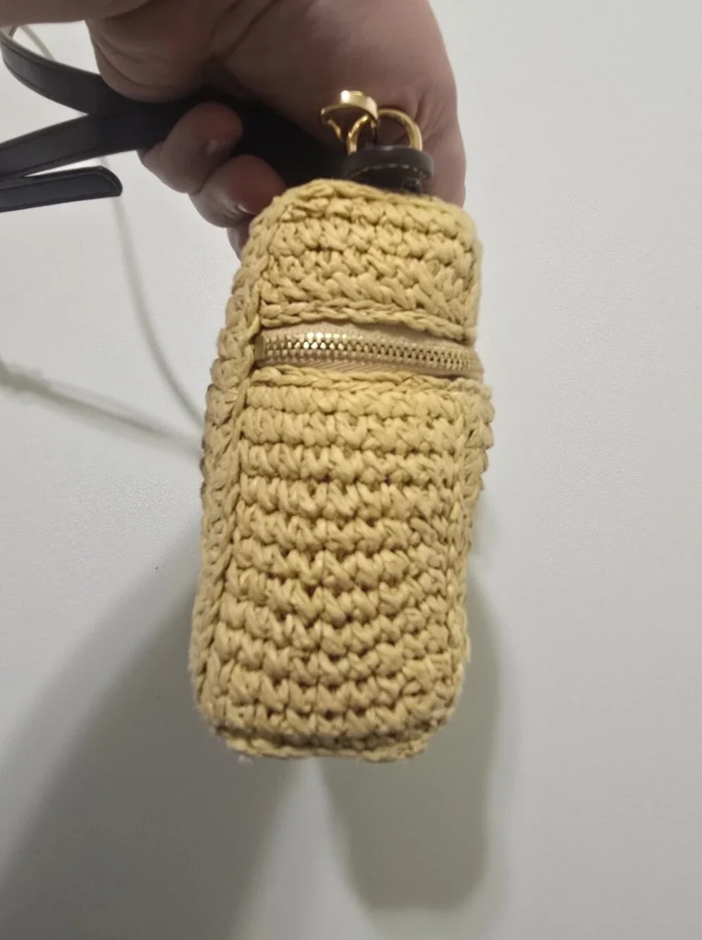 Tory Burch Romy Straw Slim Top Handle Bag
